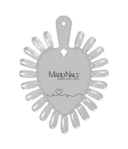 MarilyNails - Margaréta - szív alakú -  Clear - 10db/csomag