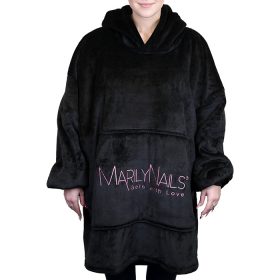   MarilyNails - MARILYNAILS HOODIE – PULÓVER TAKARÓ - FEKETE
