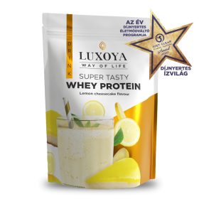   Luxoya - Fehérje por - Whey Protein - Tejsavó koncentrátum italpor - Citromos sajttorta ízű  - DOY - zacskós kiszerelés - 450g