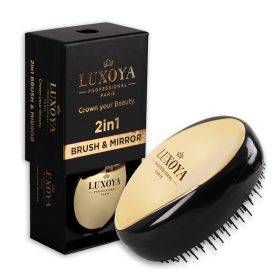 Luxoya - 2 in 1 BRUSH & MIRROR - Tükrös hajkefe
