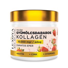 Luxoya - Valódi Gyümölcsdarabos Collagen - Zamatos eper - 300g    Luxoya - Valódi Gyümölcsdarabos Collagen - Zamatos eper - 300g