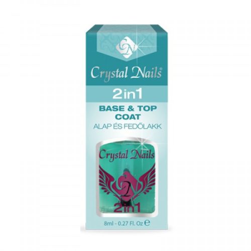 Crystal Nails - 2 in 1 - Alapozó és fedőlakk egyben - 8ml