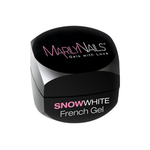 Marilynails - FRENCH GEL - SNOWWHITE - Hófehér - közepes sűrűségű építő zselé - 40ml@
