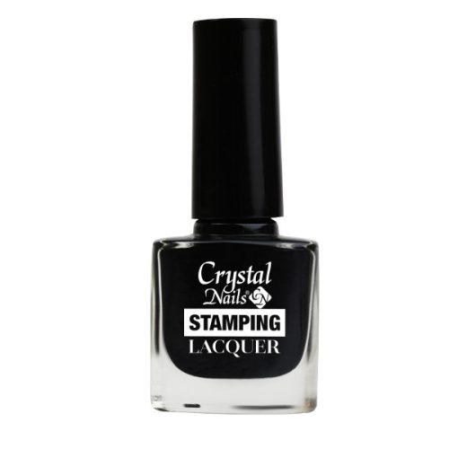 Crystal Nails - STAMPING LACQUER NYOMDALAKK - FEKETE - 4ML