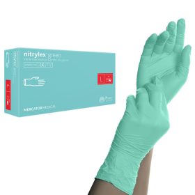   BN - Nitrylex - nitril gumikesztyű - Zöld - 100db - L méret